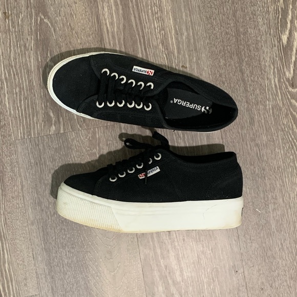 Superga Shoes - Size 39 black platform Supergas